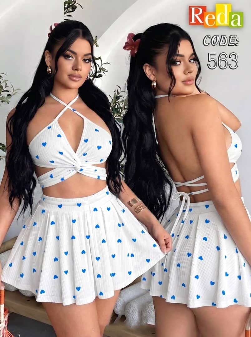 reda 563 ابيض منقط ازق reda563 - الصورة 1
